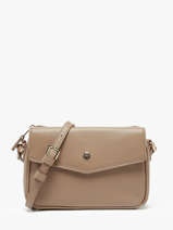 Cross Body Tas Luna Leder Hexagona Bruin luna 6820083