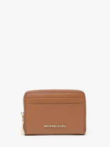 Portemonnee Leder Michael kors Bruin jet set T4GJ6Z5L
