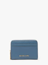Portemonnee Leder Michael kors Blauw jet set T4GJ6Z5L