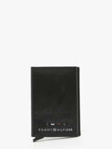 Portefeuille Leder Tommy hilfiger Zwart th premium AM12760