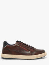 Sneakers Huberto Uit Leder Bugatti Bruin men 321A5G01
