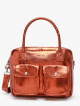 Handtas Le Dandy Ginger Leder Paul marius Oranje ginger DANDYGIN