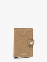 Kaarthouder Leder Secrid Beige pebble MPE