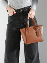 Cross Body Tas Taryn Leder Michael kors Bruin taryn F4GTBC1L-vue-porte