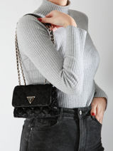 Cross Body Tas Giully Fluweel Guess Zwart giully QE874874-vue-porte