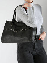 Handtas Glam Leder Basilic pepper Zwart glam BGLA31-vue-porte