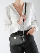 Cross Body Tas K Ikonic 2.0 Leder Karl lagerfeld Zwart k ikonic 2.0 246W3028-vue-porte