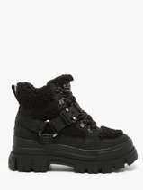 Sneakers Aspha Com Mid Warm Buffalo Zwart women 1622328