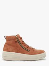 Sneakers Uit Leder Remonte Bruin women 22