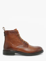 Enkellaarzen Wring Uit Leder No brand Bruin men 147341