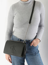 Cross Body Tas Sculpted Calvin klein jeans Zwart sculpted K612727-vue-porte