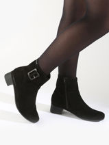 Enkellaarsjes Gianina Uit Leder Mephisto Zwart women P5143176-vue-porte