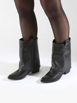 Santiago Laarzen Uit Leder We do Zwart women CO99905-vue-porte
