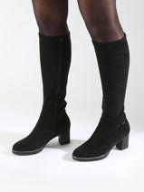 Laarzen Met Hak Uit Leder Nathan baume Zwart women 242N3404-vue-porte