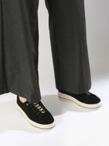 Sneakers Uit Leder Remonte Zwart women 2-vue-porte