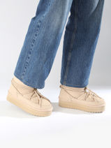 Enkellaarsjes Platform Mountain Colors of california Beige women CYWPLA12-vue-porte