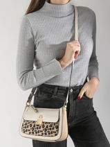 Cross Body Tas Leopard Lulu castagnette Beige leopard TWIGGY-vue-porte