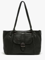Schoudertas Utility Leder Basilic pepper Zwart utility BUTI07