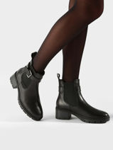 Enkellaarsjes Uit Leder Tamaris Zwart women 43-vue-porte