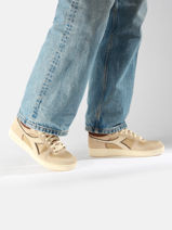 Mediumhoge Magic Sneakers Uit Leder Diadora Beige unisex 1178563-vue-porte