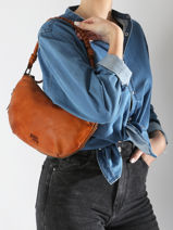 Cross Body Tas Tokyo Leder Basilic pepper Bruin tokyo BTOK02-vue-porte