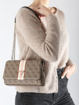 Cross Body Tas Handbag Guess Bruin handbag SS787921-vue-porte