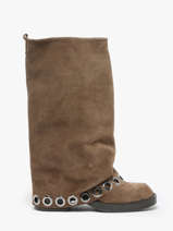 Laarzen Uit Leder N6 Beige women GE5