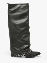Laarzen Uit Leder N6 Zwart women AN31