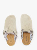 Pantoffels Uit Leder Isotoner Beige women 94998