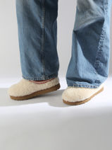 Pantoffels Tasman Maxi Curly Uit Leder Ugg Beige women 1158356-vue-porte