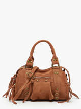 Cross Body Tas Velvet Leder Milano Bruin velvet VE24093