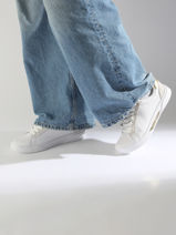 Sneakers Uit Leder Tommy hilfiger Wit women 8382YBS-vue-porte