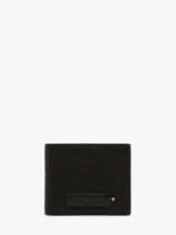 Portefeuille Leder Tommy hilfiger Zwart th premium AM13031