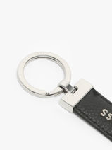 Sleutelhanger Leder Hugo boss Zwart grained HAK416A-vue-porte