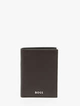 Portefeuille Met Portemonnee Leder Hugo boss Bruin smooth HLG403Y