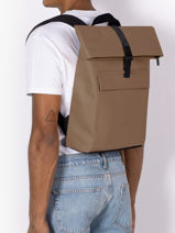 Rugzak 1 Compartiment Met 16" Laptopvak Ucon acrobatics Bruin backpack JANNMINI-vue-porte