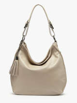 Schoudertas Caviar Leder Milano Beige caviar CA24069