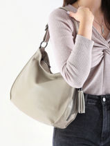 Schoudertas Tas Caviar Leder Milano Beige caviar CA24068-vue-porte