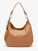 Schoudertas Caviar Leder Milano Bruin caviar CA24069