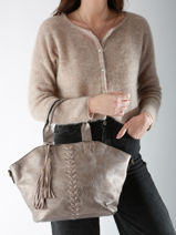 Handtas Winter Pompon Miniprix Zilver winter pompon 6061-vue-porte