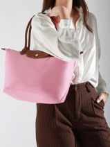 Longchamp Le pliage original Schoudertas Roze-vue-porte