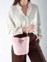 Longchamp Le roseau cosy Cross bodytas Roze-vue-porte