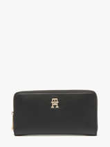 Portefeuille Tommy hilfiger Zwart th soft AW16927