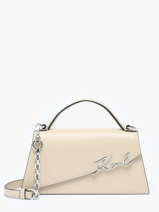 Cross Body Tas K Signature Leder Karl lagerfeld Beige k signature A1W30458