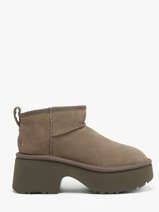 Boots Met Platformzool Classic Ultra Mini Uit Leder Ugg Bruin women 1158311