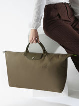 Longchamp Le pliage green Reistassen Groen-vue-porte