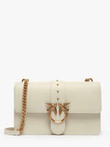 Cross Body Tas Love Bag Icon Leder Pinko Beige love bag icon A0F1