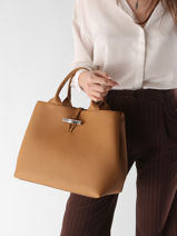 Longchamp Le roseau Handtas Bruin-vue-porte