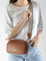 Cross Body Tas Milano Ana Leder Lancaster Beige milano ana 62-vue-porte