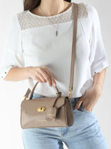 Handtassen Donna Grace Leder Lancaster Grijs donna grace 73-vue-porte